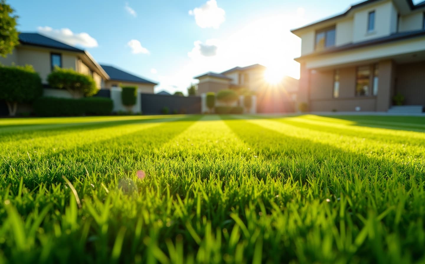 Beautiful mowed lawn